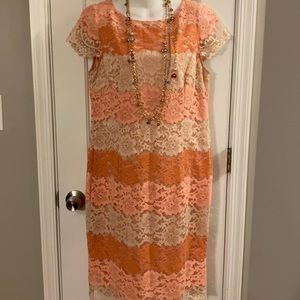 Jessica Howard- Tri-color Lace Dress
